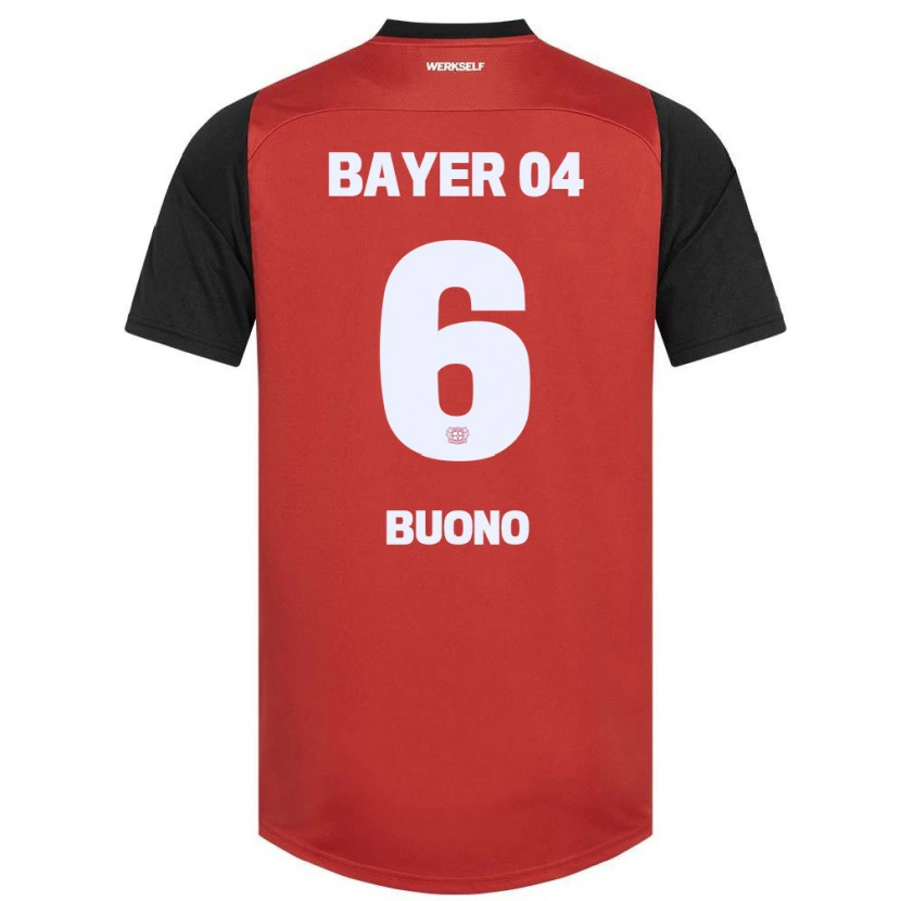 Danxen Kinder Francesco Buono #6 Rot Schwarz Heimtrikot Trikot 2024/25 T-Shirt Schweiz