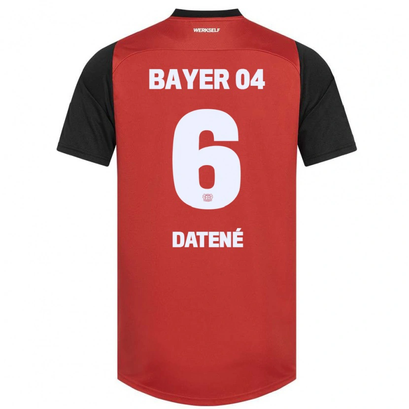 Danxen Kinder Elia Datené #6 Rot Schwarz Heimtrikot Trikot 2024/25 T-Shirt Schweiz