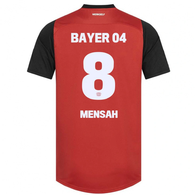 Danxen Kinder Naba Mensah #8 Rot Schwarz Heimtrikot Trikot 2024/25 T-Shirt Schweiz