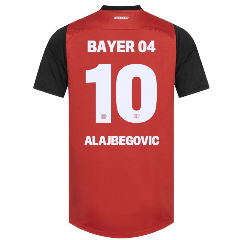 Danxen Kinder Kerim Alajbegovic #10 Rot Schwarz Heimtrikot Trikot 2024/25 T-Shirt Schweiz