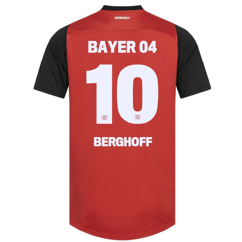 Danxen Kinder Jonah Berghoff #10 Rot Schwarz Heimtrikot Trikot 2024/25 T-Shirt Schweiz