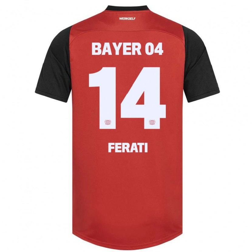 Danxen Kinder Larson Ferati #14 Rot Schwarz Heimtrikot Trikot 2024/25 T-Shirt Schweiz