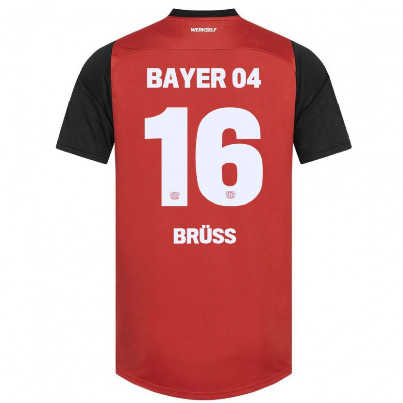 Danxen Kinder Tom Brüss #16 Rot Schwarz Heimtrikot Trikot 2024/25 T-Shirt Schweiz