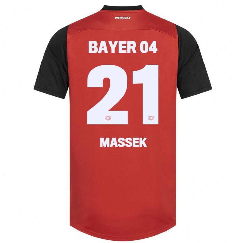 Danxen Kinder Ivan Massek #21 Rot Schwarz Heimtrikot Trikot 2024/25 T-Shirt Schweiz