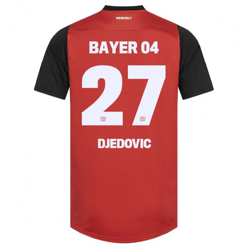 Danxen Kinder Seldin Djedovic #27 Rot Schwarz Heimtrikot Trikot 2024/25 T-Shirt Schweiz