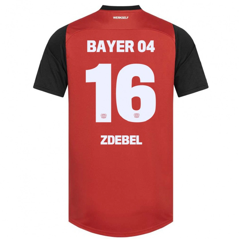 Danxen Kinder Sofie Zdebel #16 Rot Schwarz Heimtrikot Trikot 2024/25 T-Shirt Schweiz