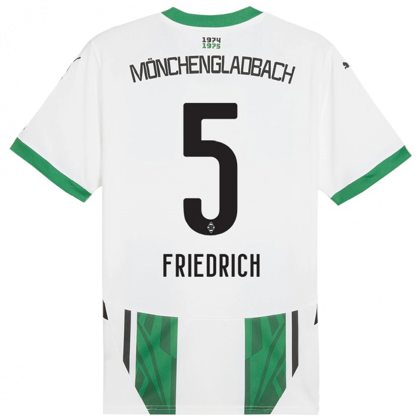 Danxen Kinder Marvin Friedrich #5 Weiß Grün Heimtrikot Trikot 2024/25 T-Shirt Schweiz