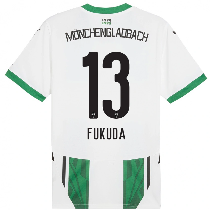 Danxen Kinder Shio Fukuda #13 Weiß Grün Heimtrikot Trikot 2024/25 T-Shirt Schweiz