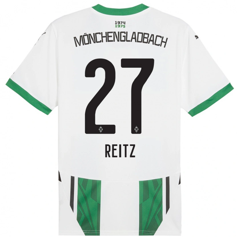 Danxen Kinder Rocco Reitz #27 Weiß Grün Heimtrikot Trikot 2024/25 T-Shirt Schweiz