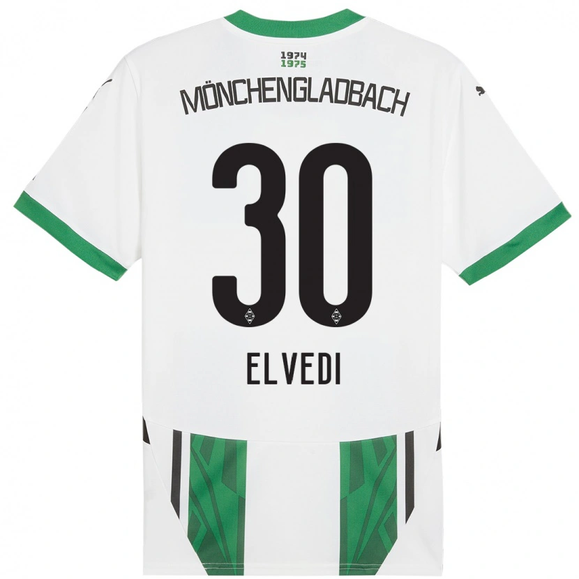 Danxen Kinder Nico Elvedi #30 Weiß Grün Heimtrikot Trikot 2024/25 T-Shirt Schweiz