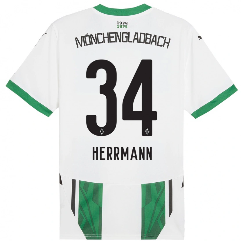 Danxen Kinder Charles Herrmann #34 Weiß Grün Heimtrikot Trikot 2024/25 T-Shirt Schweiz