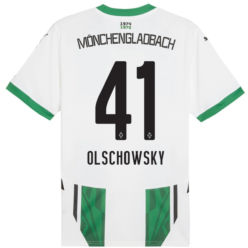 Danxen Kinder Jan Olschowsky #41 Weiß Grün Heimtrikot Trikot 2024/25 T-Shirt Schweiz