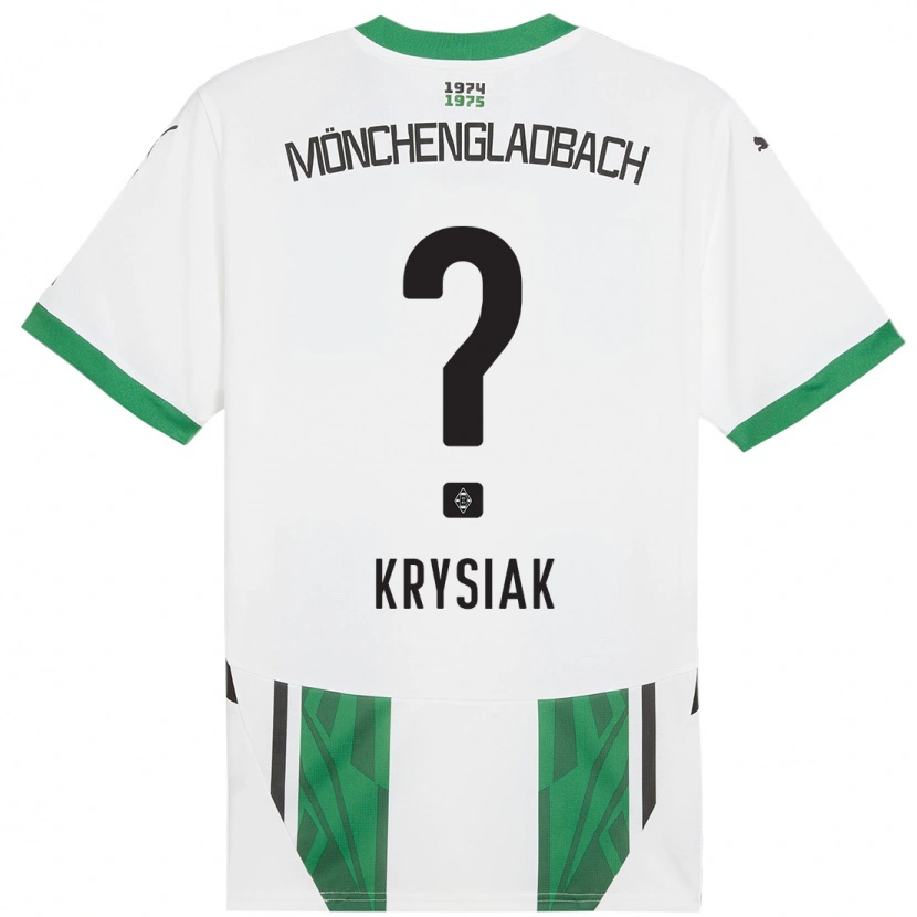 Danxen Kinder Bartlomiej Krysiak #0 Weiß Grün Heimtrikot Trikot 2024/25 T-Shirt Schweiz