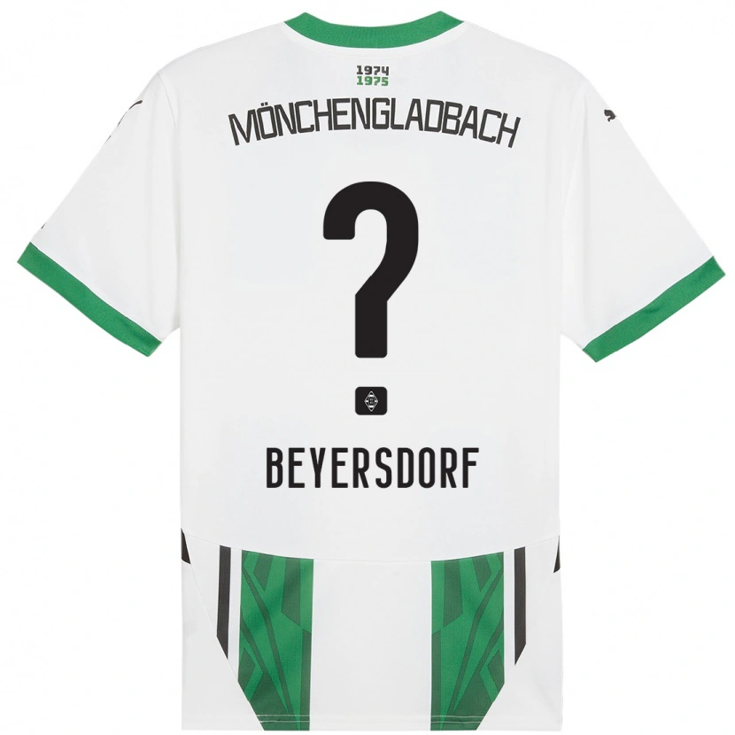 Danxen Kinder Chris Beyersdorf #0 Weiß Grün Heimtrikot Trikot 2024/25 T-Shirt Schweiz