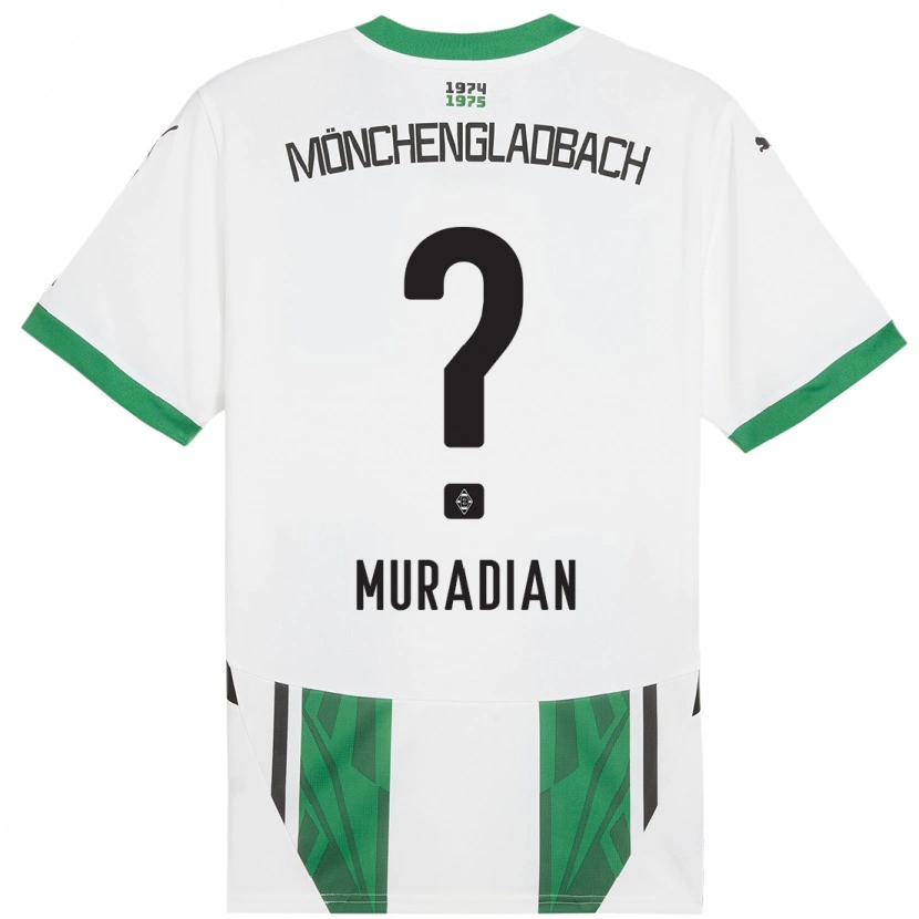 Danxen Kinder Artem Muradyan #0 Weiß Grün Heimtrikot Trikot 2024/25 T-Shirt Schweiz