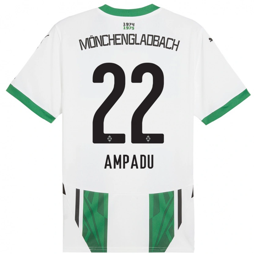 Danxen Kinder Leon Ampadu #22 Weiß Grün Heimtrikot Trikot 2024/25 T-Shirt Schweiz