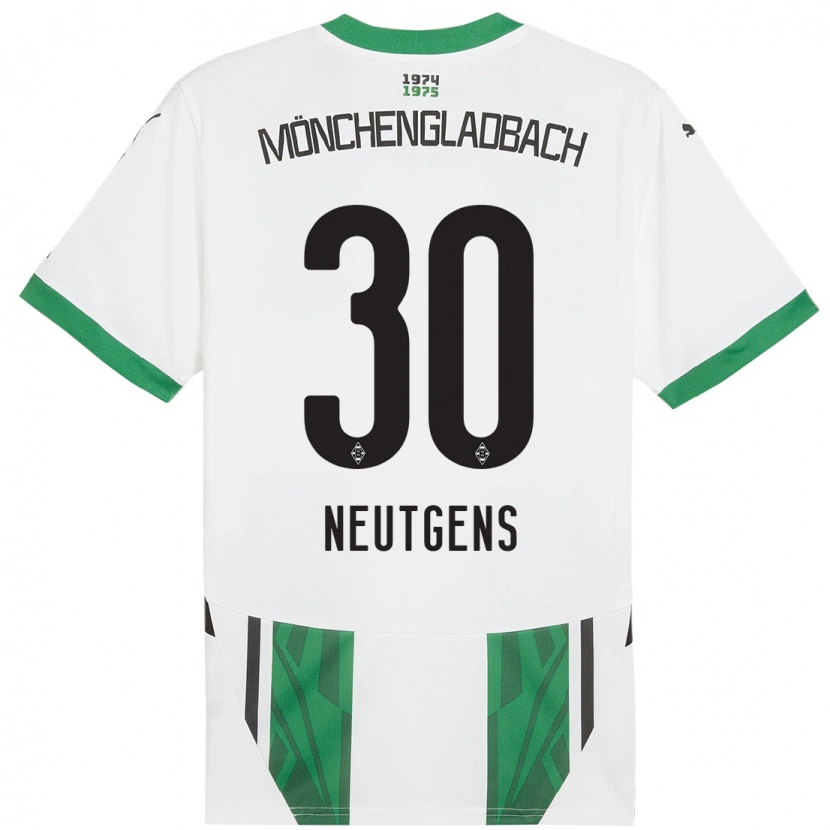 Danxen Kinder Maximilian Neutgens #30 Weiß Grün Heimtrikot Trikot 2024/25 T-Shirt Schweiz