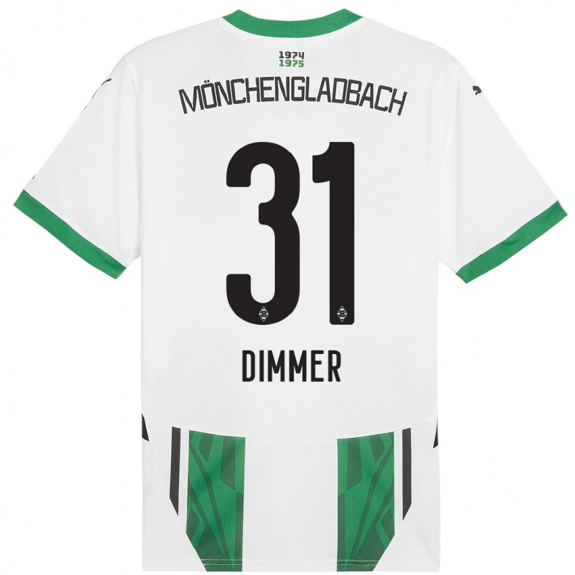 Danxen Kinder Florian Dimmer #31 Weiß Grün Heimtrikot Trikot 2024/25 T-Shirt Schweiz