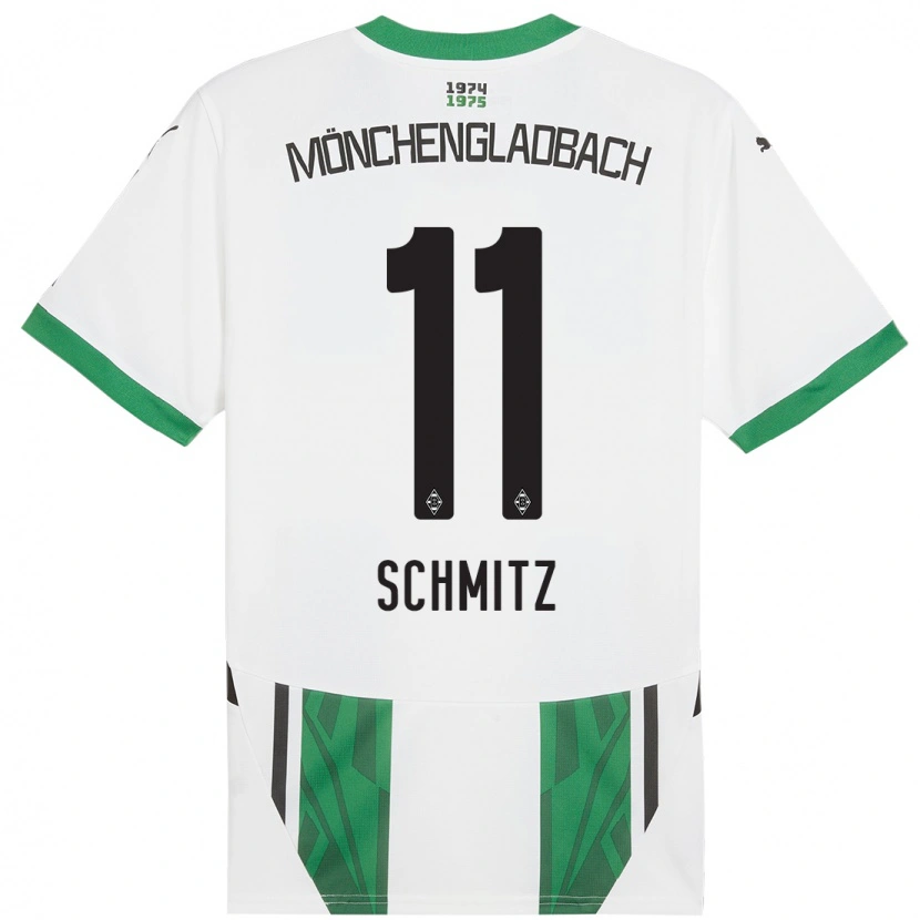 Danxen Kinder Louisa Schmitz #11 Weiß Grün Heimtrikot Trikot 2024/25 T-Shirt Schweiz