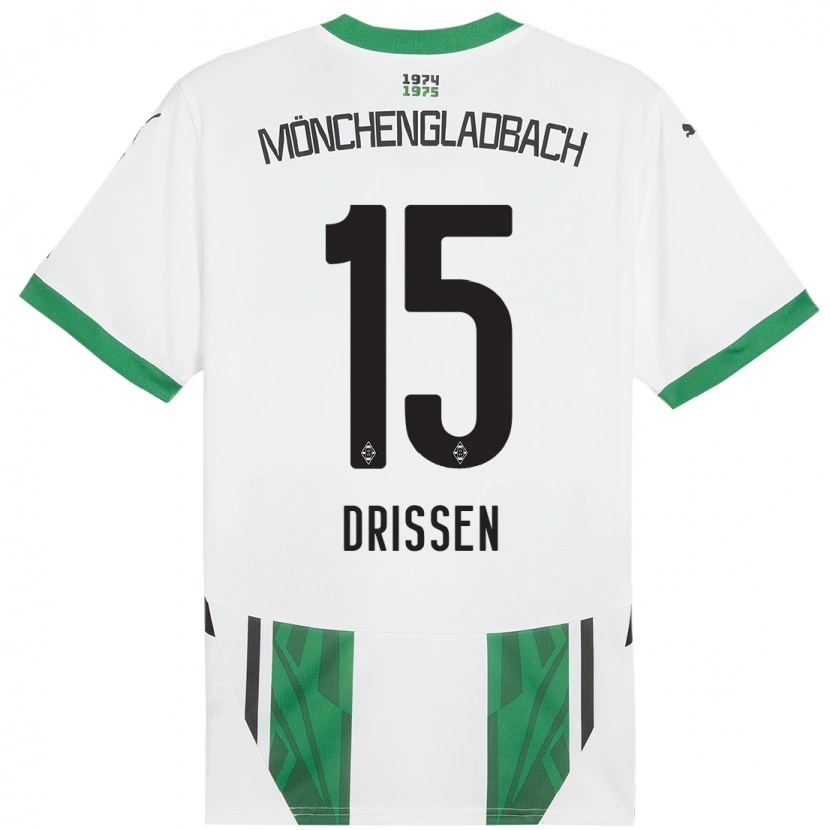 Danxen Kinder Sam Drissen #15 Weiß Grün Heimtrikot Trikot 2024/25 T-Shirt Schweiz