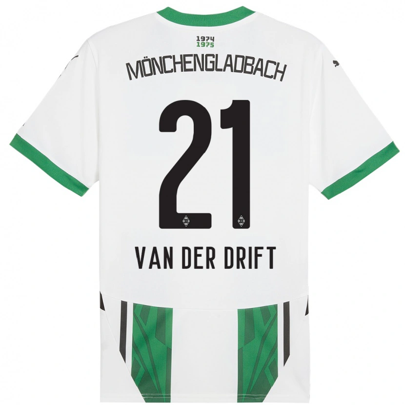 Danxen Kinder Suus Van Der Drift #21 Weiß Grün Heimtrikot Trikot 2024/25 T-Shirt Schweiz