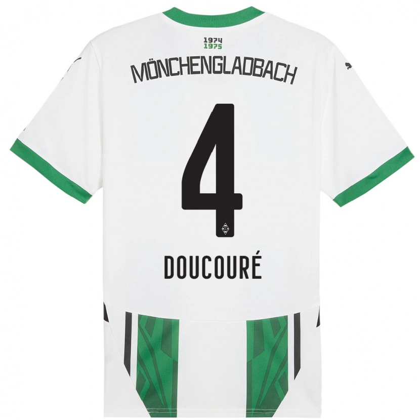 Danxen Kinder Mamadou Doucouré #4 Weiß Grün Heimtrikot Trikot 2024/25 T-Shirt Schweiz