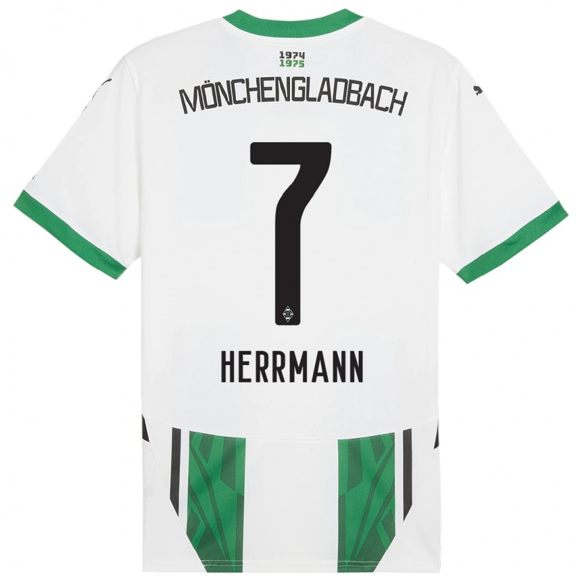 Danxen Kinder Patrick Herrmann #7 Weiß Grün Heimtrikot Trikot 2024/25 T-Shirt Schweiz