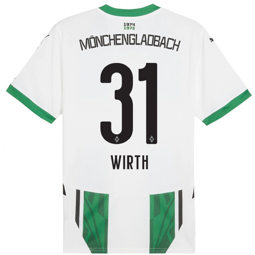 Danxen Kinder Linus Wirth #31 Weiß Grün Heimtrikot Trikot 2024/25 T-Shirt Schweiz