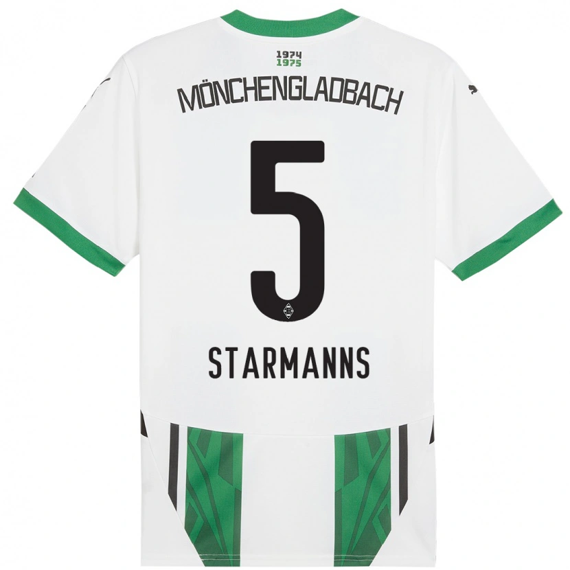 Danxen Kinder Sandra Starmanns #5 Weiß Grün Heimtrikot Trikot 2024/25 T-Shirt Schweiz