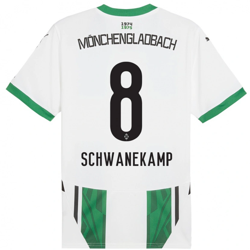 Danxen Kinder Jana Schwanekamp #8 Weiß Grün Heimtrikot Trikot 2024/25 T-Shirt Schweiz