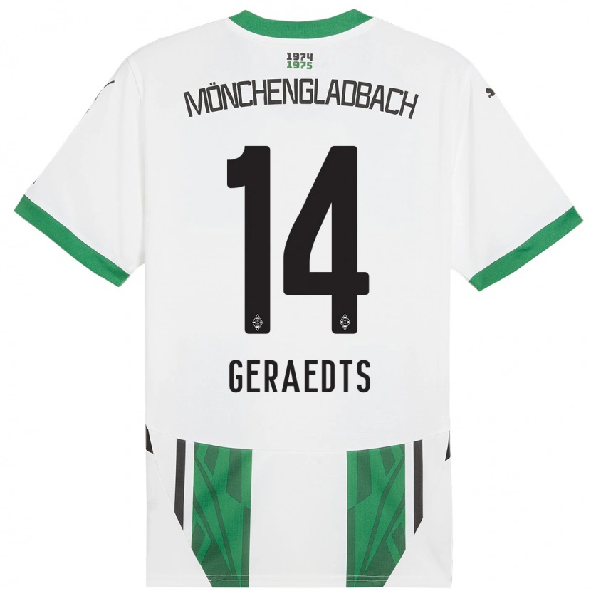 Danxen Kinder Kelsey Geraedts #14 Weiß Grün Heimtrikot Trikot 2024/25 T-Shirt Schweiz