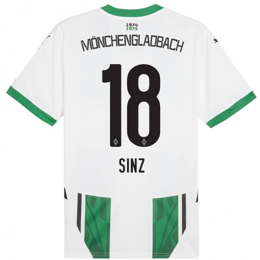 Danxen Kinder Michelle Sinz #18 Weiß Grün Heimtrikot Trikot 2024/25 T-Shirt Schweiz