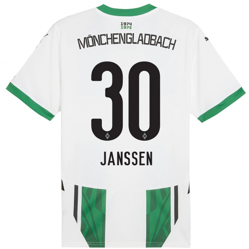 Danxen Kinder Annalena Janssen #30 Weiß Grün Heimtrikot Trikot 2024/25 T-Shirt Schweiz