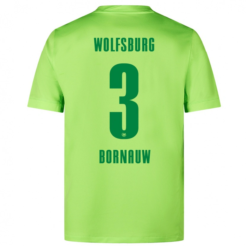 Danxen Kinder Sebastiaan Bornauw #3 Fluoreszierendes Grün Heimtrikot Trikot 2024/25 T-Shirt Schweiz