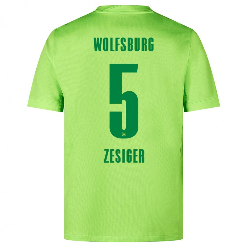 Danxen Kinder Cédric Zesiger #5 Fluoreszierendes Grün Heimtrikot Trikot 2024/25 T-Shirt Schweiz