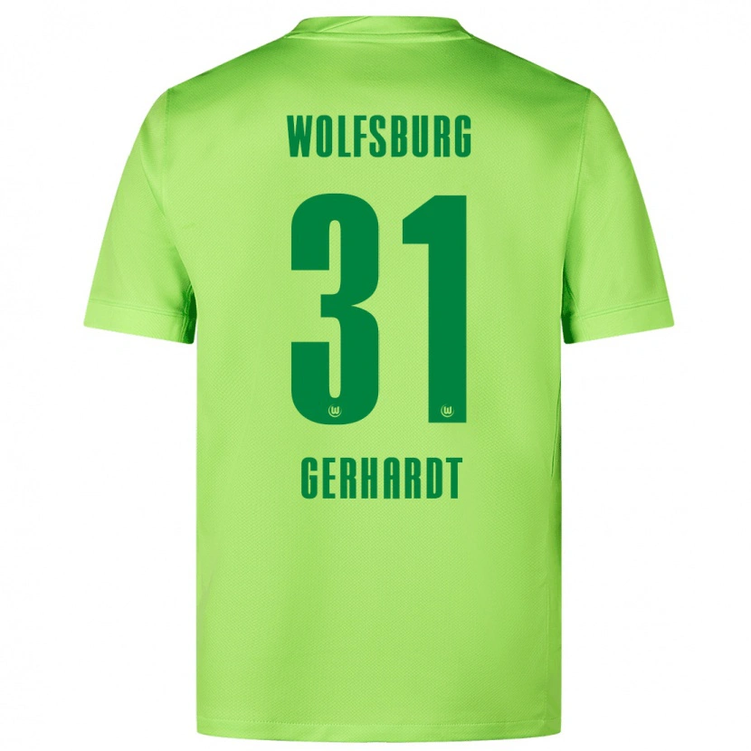 Danxen Kinder Yannick Gerhardt #31 Fluoreszierendes Grün Heimtrikot Trikot 2024/25 T-Shirt Schweiz