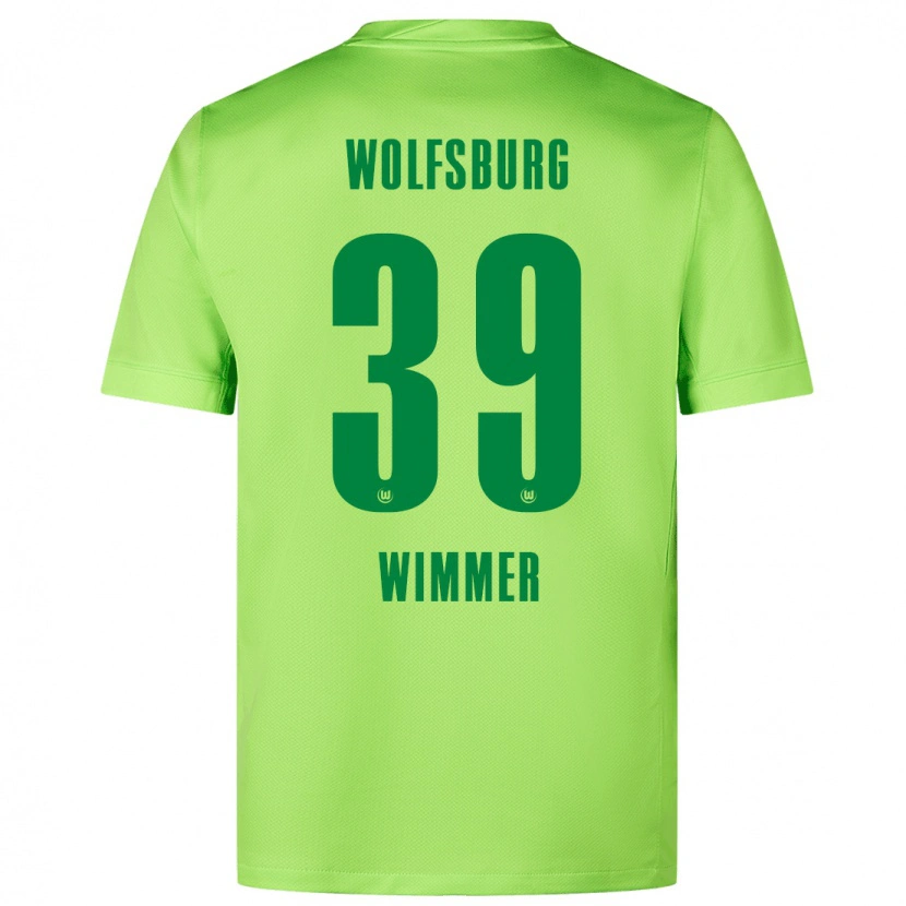 Danxen Kinder Patrick Wimmer #39 Fluoreszierendes Grün Heimtrikot Trikot 2024/25 T-Shirt Schweiz