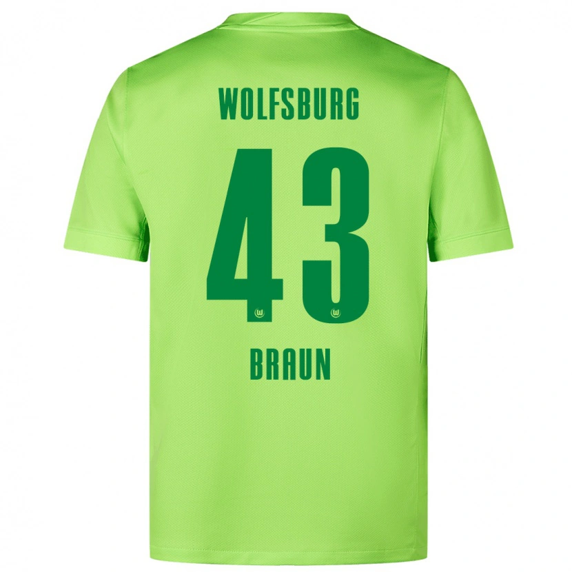 Danxen Kinder Manuel Braun #43 Fluoreszierendes Grün Heimtrikot Trikot 2024/25 T-Shirt Schweiz