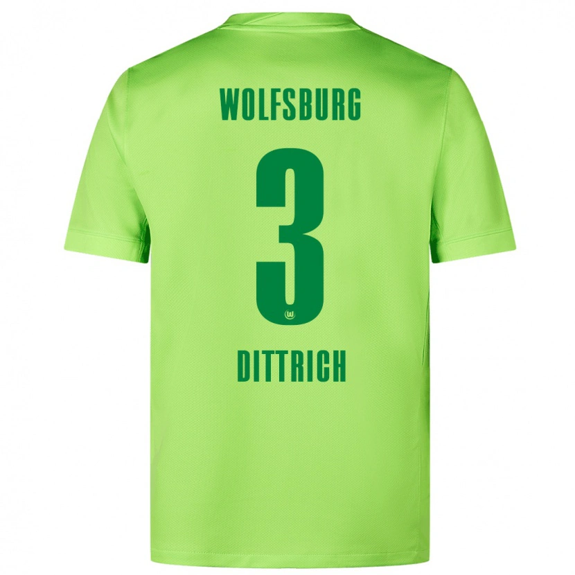 Danxen Kinder Elia Dittrich #3 Fluoreszierendes Grün Heimtrikot Trikot 2024/25 T-Shirt Schweiz