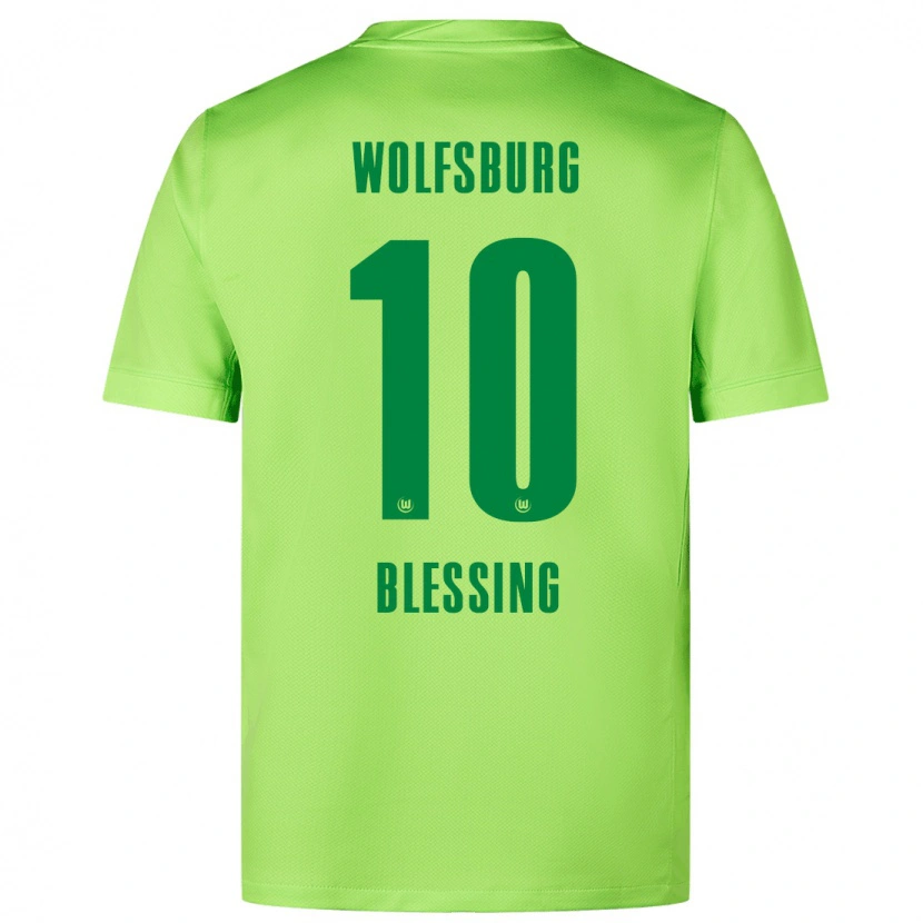 Danxen Kinder Èlisée Blessing #10 Fluoreszierendes Grün Heimtrikot Trikot 2024/25 T-Shirt Schweiz