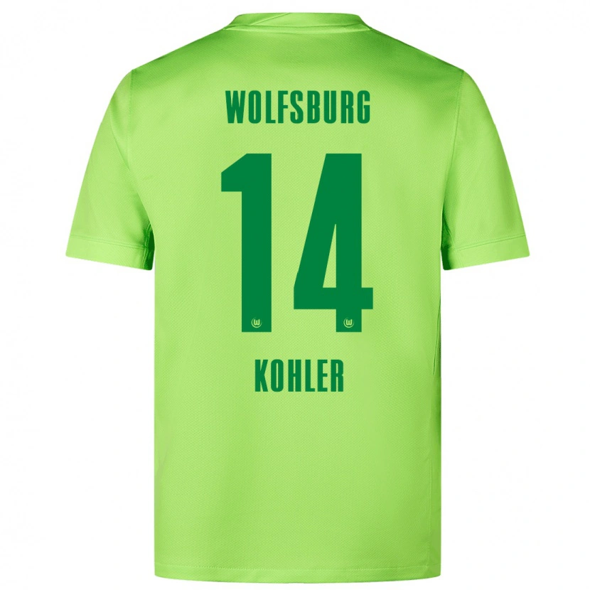 Danxen Kinder Leonard Köhler #14 Fluoreszierendes Grün Heimtrikot Trikot 2024/25 T-Shirt Schweiz