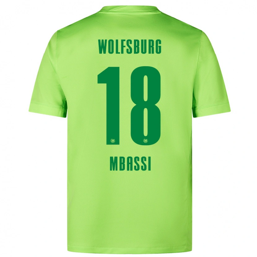 Danxen Kinder Mario Mbassi #18 Fluoreszierendes Grün Heimtrikot Trikot 2024/25 T-Shirt Schweiz