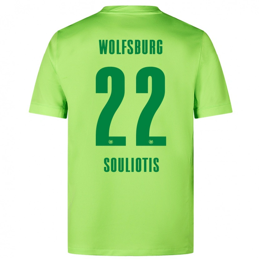 Danxen Kinder Spyridon Souliotis #22 Fluoreszierendes Grün Heimtrikot Trikot 2024/25 T-Shirt Schweiz