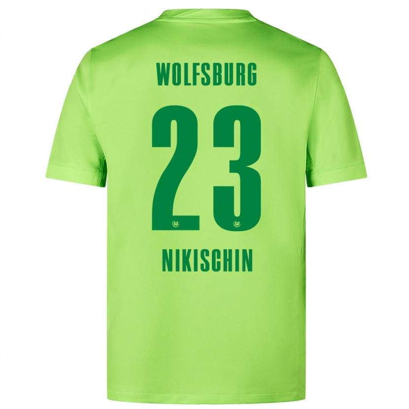 Danxen Kinder Adrian Nikischin #23 Fluoreszierendes Grün Heimtrikot Trikot 2024/25 T-Shirt Schweiz