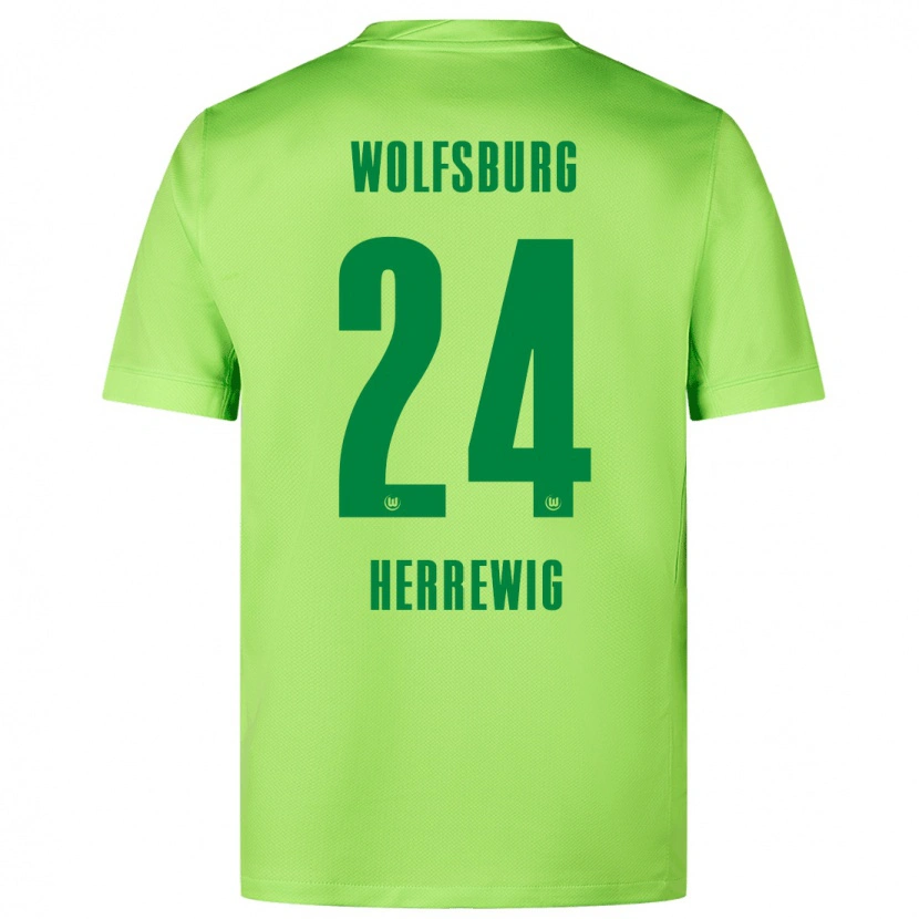 Danxen Kinder Max Herrewig #24 Fluoreszierendes Grün Heimtrikot Trikot 2024/25 T-Shirt Schweiz