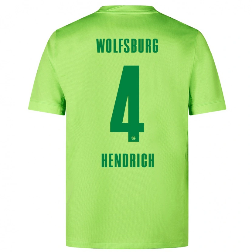 Danxen Kinder Kathrin Hendrich #4 Fluoreszierendes Grün Heimtrikot Trikot 2024/25 T-Shirt Schweiz