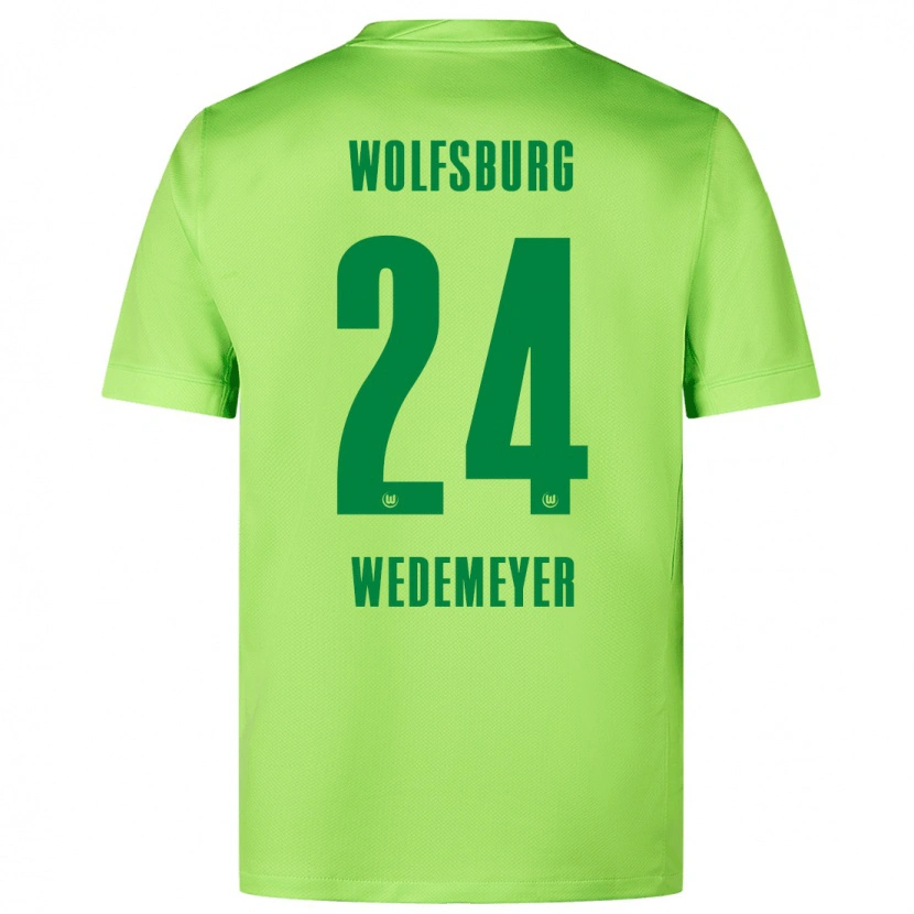 Danxen Kinder Joelle Wedemeyer #24 Fluoreszierendes Grün Heimtrikot Trikot 2024/25 T-Shirt Schweiz