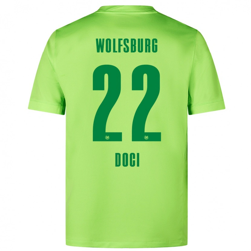 Danxen Kinder Adrian Doci #22 Fluoreszierendes Grün Heimtrikot Trikot 2024/25 T-Shirt Schweiz