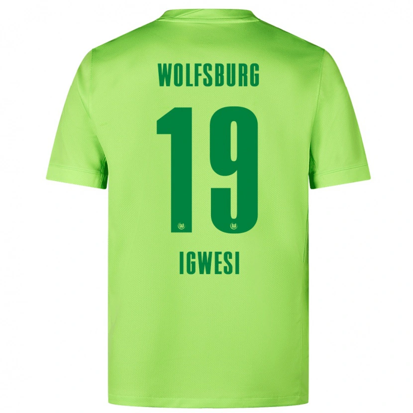 Danxen Kinder Tyrese Igwesi #19 Fluoreszierendes Grün Heimtrikot Trikot 2024/25 T-Shirt Schweiz