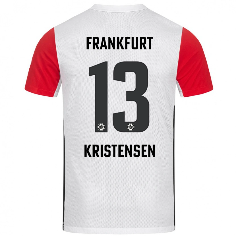 Danxen Kinder Rasmus Kristensen #13 Weiß Rot Heimtrikot Trikot 2024/25 T-Shirt Schweiz